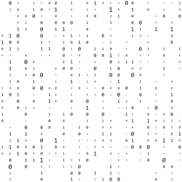 Código binario cero uno matriz fondo blanco Fondo de matriz abstracto Código informático binario