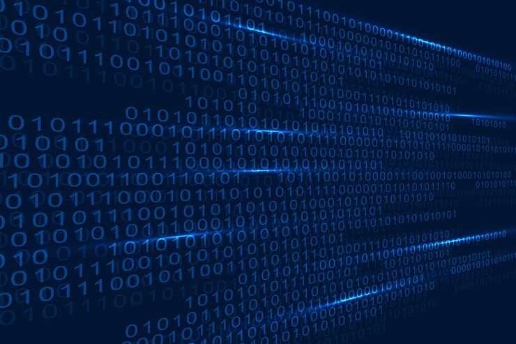 Vector código binario digital datos de fondo números de computadora concepto tecnológico