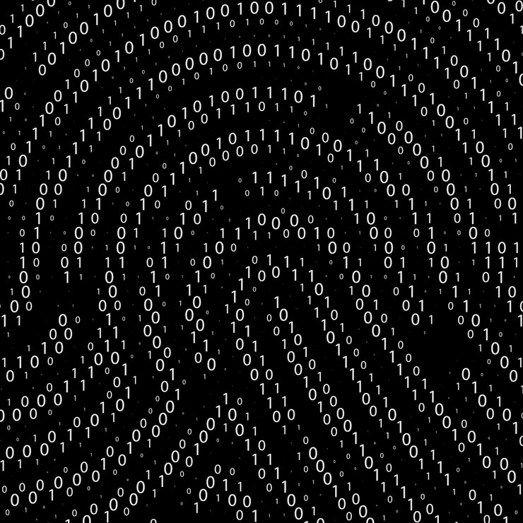 Vector código binario por forma de huella digital. tecnología de seguridad cibernética. información de verificación digital. ilustración vectorial