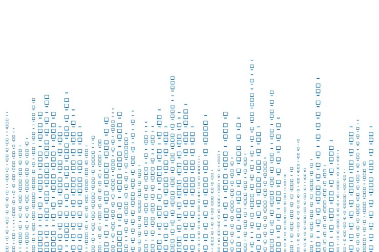Vector código binario matriz abstracta fondo blanco con código binario de computadora