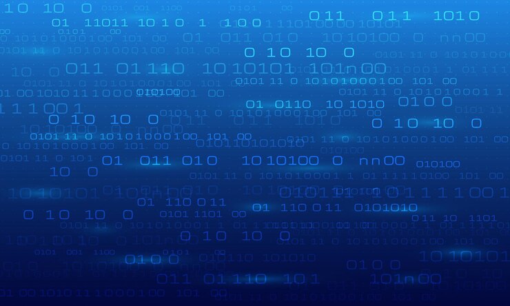 Vector código binario programación de software tecnología digital fondo azul código de hacker página web fondo de pantalla