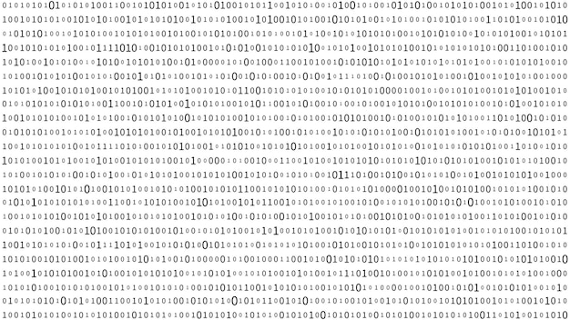 Código binario de vector de tecnología Dígitos aleatorios en pantalla Software pirateado Matrix sciense background Análisis de big data