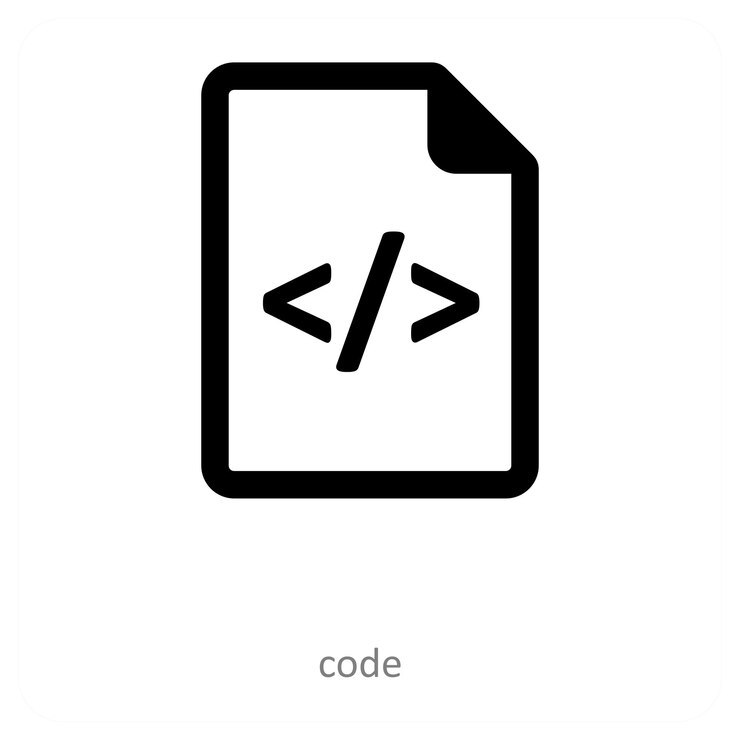 Vector código y concepto de icono de programación