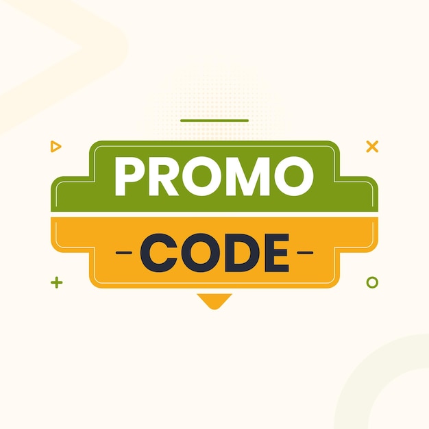 Código de cupón de promoción: diseño vectorial plano