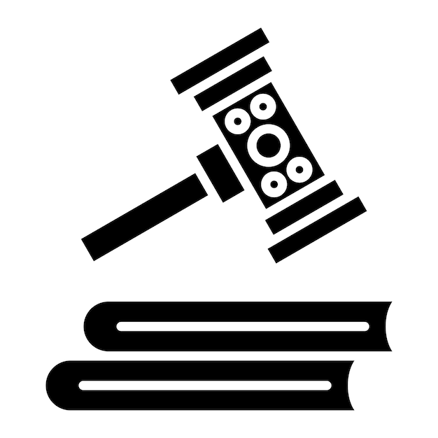 Código Legal Glifo Ilustración Negro Sólido