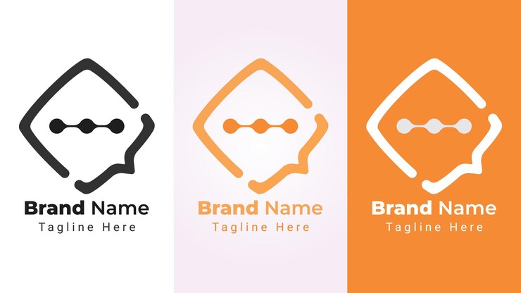 Vector código logo del chat símbolo de código elegante y simple forma el espacio negativo del chat se puede usar como
