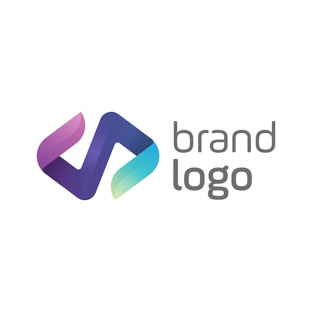 Vector código logotipo codificador logotipo de la empresa