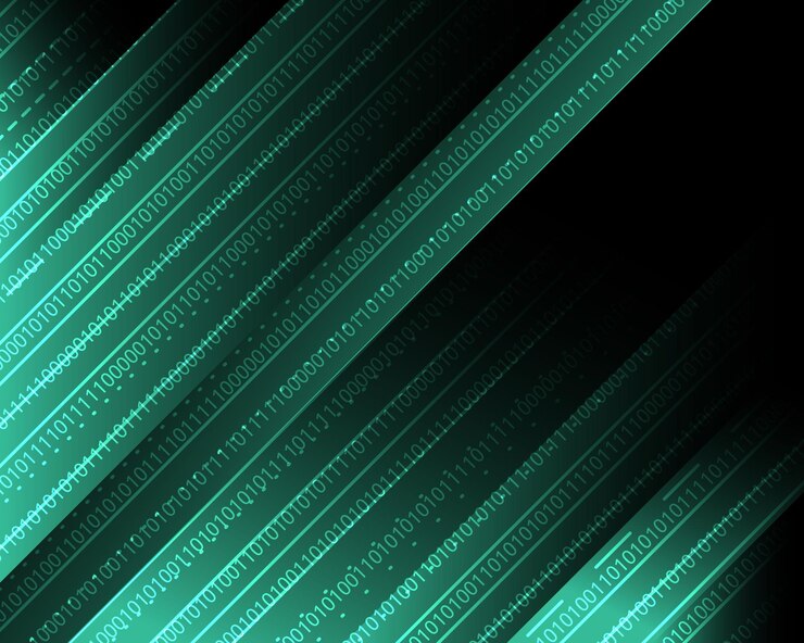 Vector código de luz de red azul del círculo con fondo de tecnología abstracta de código