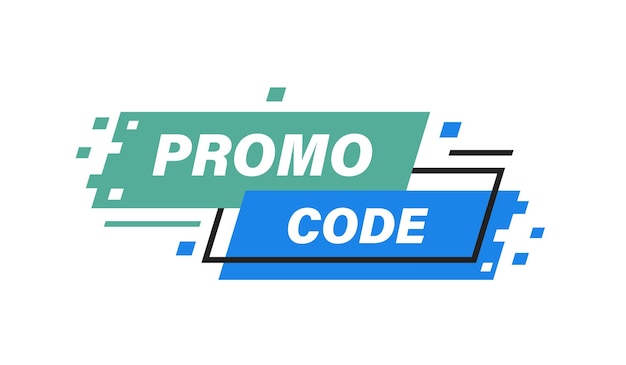 Vector código promocional código de cupón diseño de banner diseño gráfico vectorial