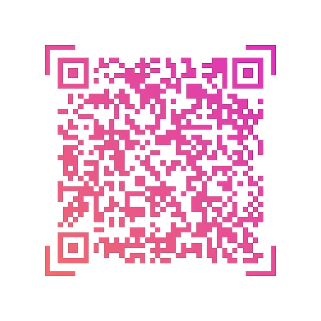 Vector código qr degradado vectorial