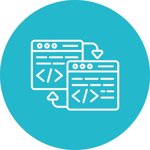 Código Refactorización de la imagen vectorial del icono Se puede utilizar para la programación informática