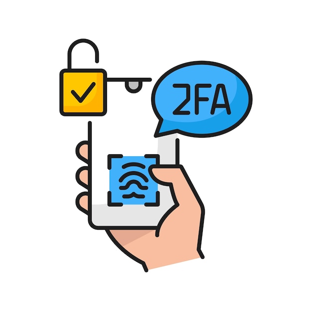 Código de seguridad del icono de verificación de dos factores 2FA