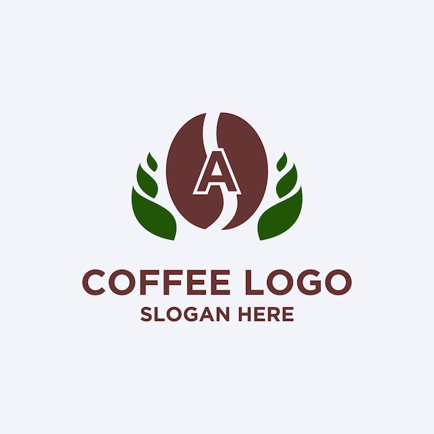 Vector cofé y letras un logotipo