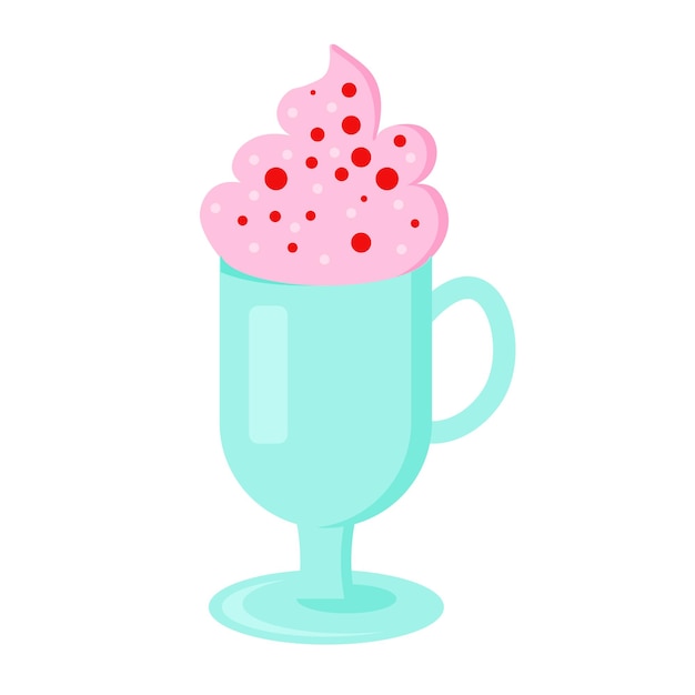 Coffe Valentines Day Pink latte en taza azul
