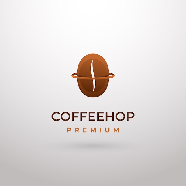 Coffee Hop Color Degradado Simple Moderno Icono Diseño Logotipo Vector