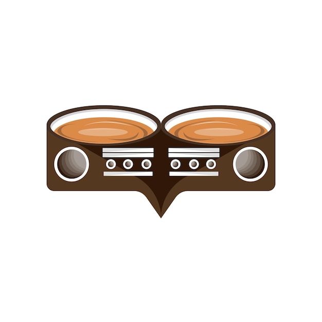 Coffee Radio Logo Podcast Radio Design Coffee Icon Coffee Cafe Logo Producto Marca Vector