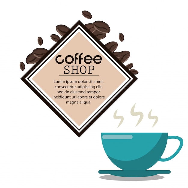 Coffee shop cup bebida caliente