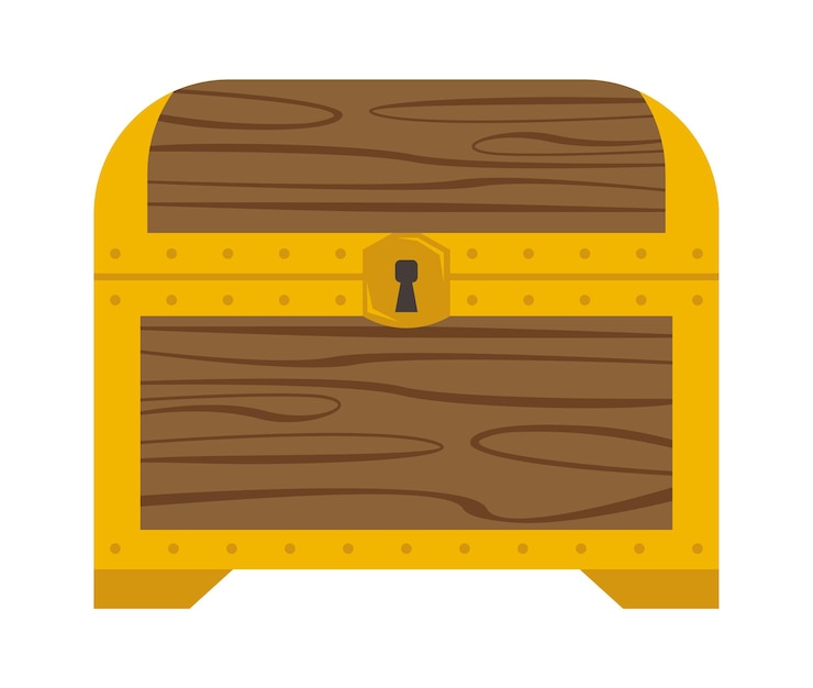 Vector cofre cerrado antiguo ilustración vectorial