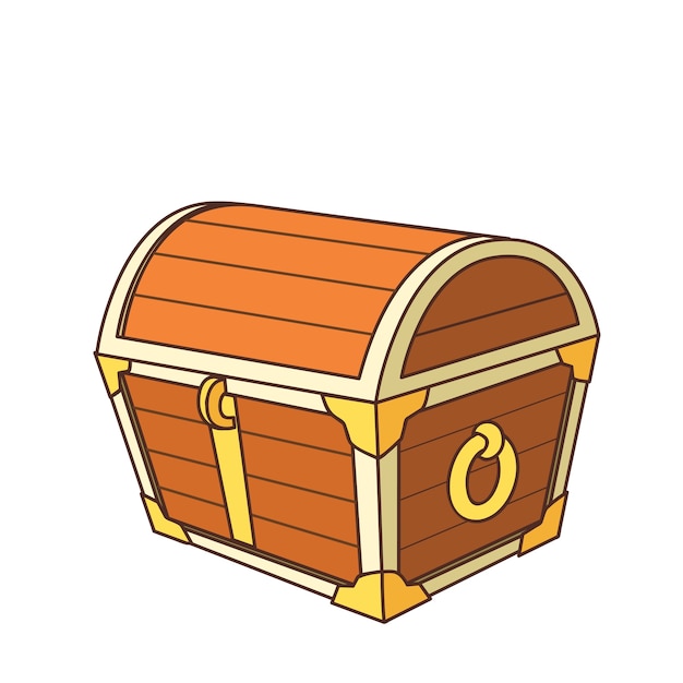 cofre del tesoro de dibujos animados
