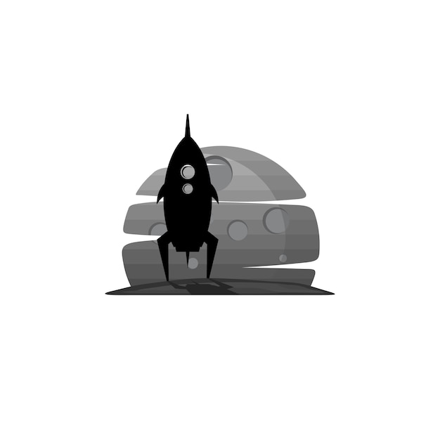Cohete espacial, vector, arte del vector