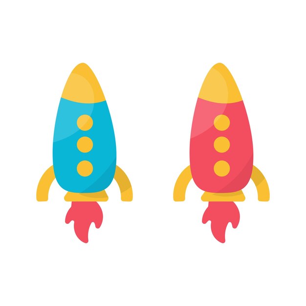 Cohete espacio estrellas volar niños elemento vector