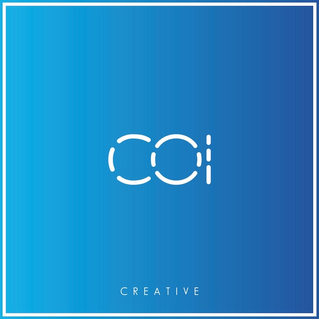 COI Premium Vector último diseño de logotipo diseño creativo de logotipo vector ilustración monograma de logotipo mínimo