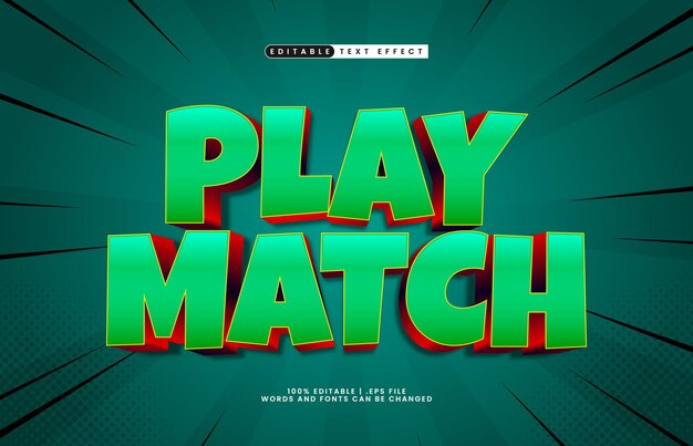 coincide con el efecto de texto editable con un estilo de texto para niños y juegos