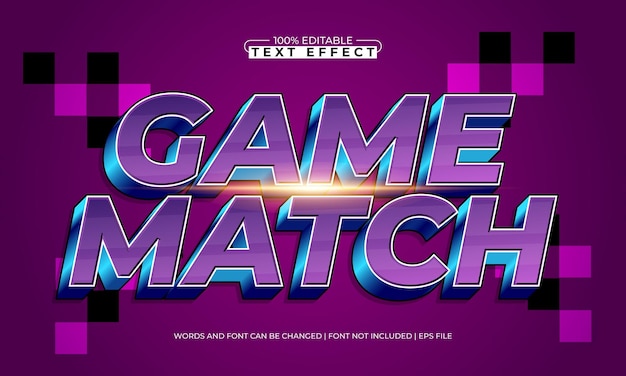 coincide con el efecto de texto editable del juego con un estilo de texto de carrera y deporte