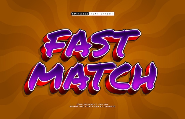 coincide rápidamente con el efecto de texto editable con un estilo de texto de juego y feliz