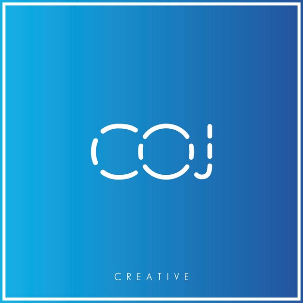 Coj premium vector último diseño de logotipo diseño creativo de logotipo ilustración vectorial logotipo mínimo monograma