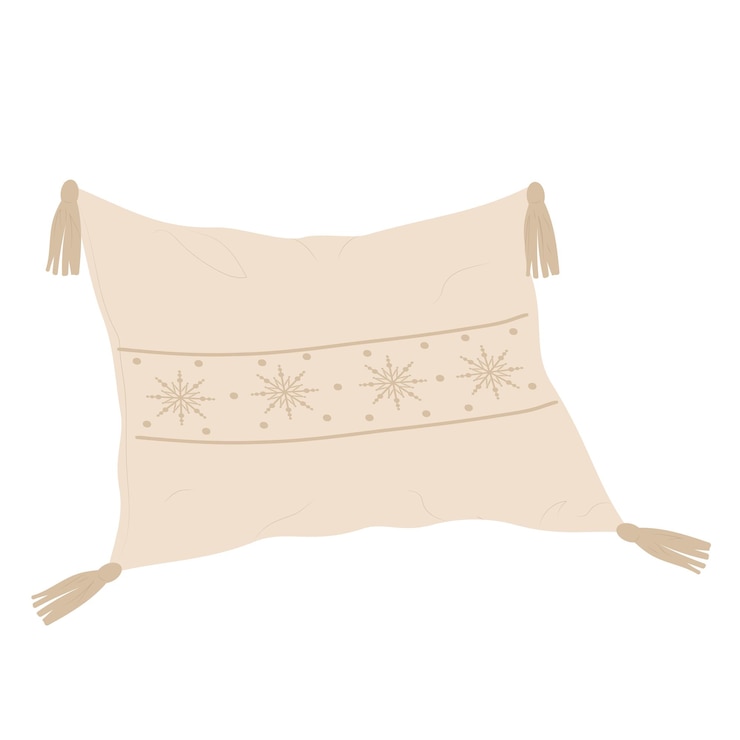 Vector cojines de sofá en estilo boho. cojines interiores. ilustración plana. vector.