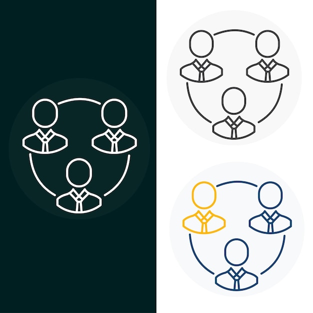 Colaboración Diseño de iconos de ilustración vectorial.