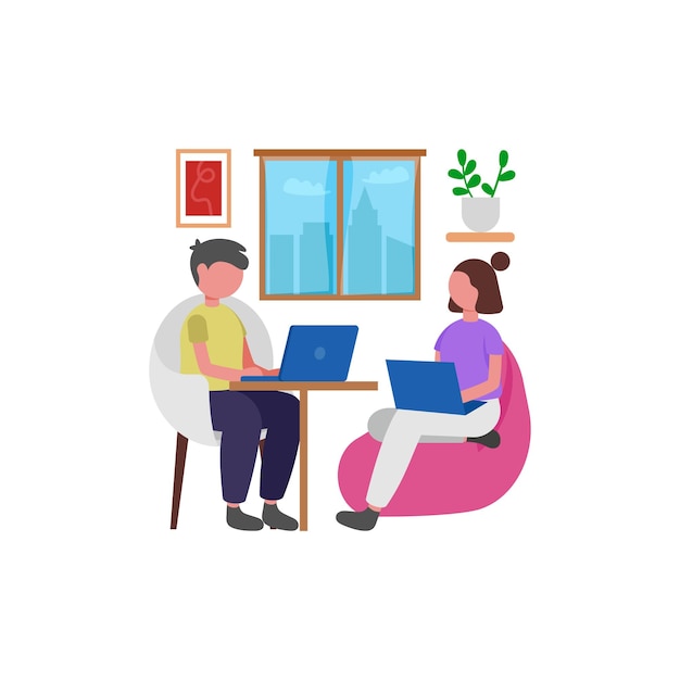 Colaboración de trabajo a distancia