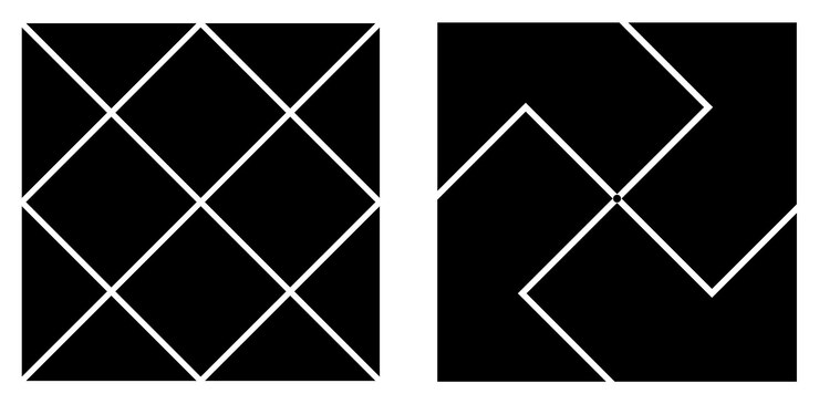 Vector colage negro y blanco de una imagen de un diseño de plantilla en forma de diamante