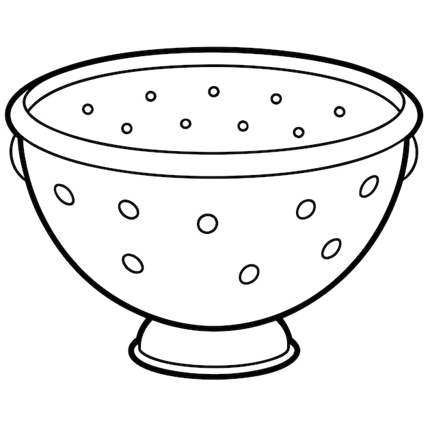Colander página de colorear contorno página de libro de colorear dibujo de arte de línea