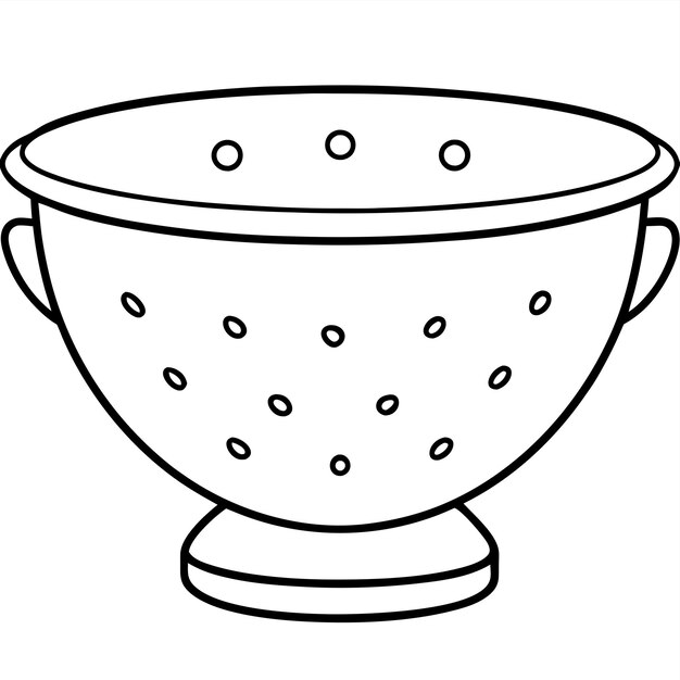 Colander página de colorear contorno página de libro de colorear dibujo de arte de línea