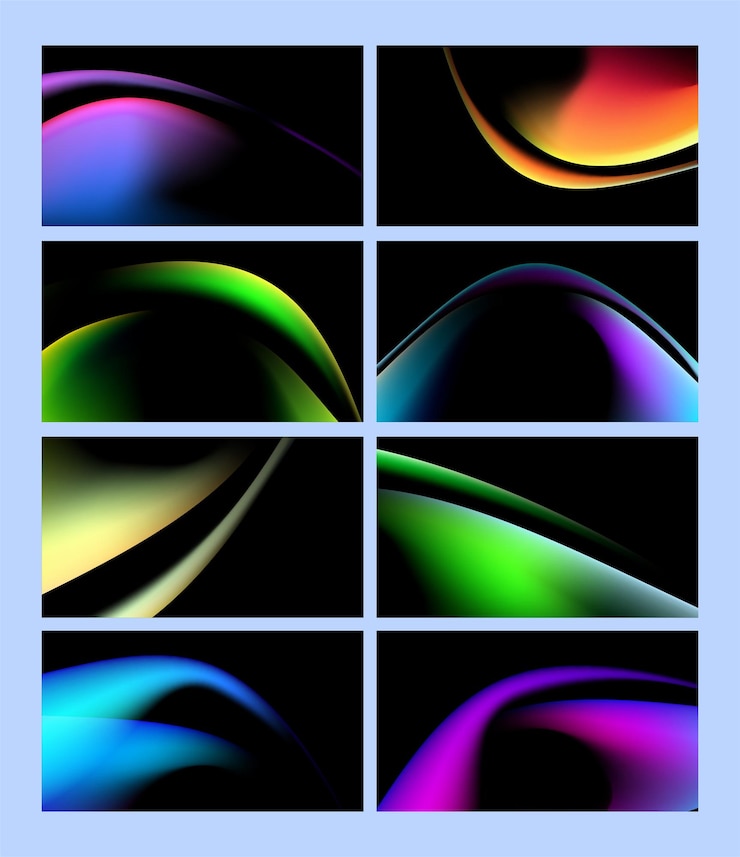 Vector colección abstracta de fondo aurora