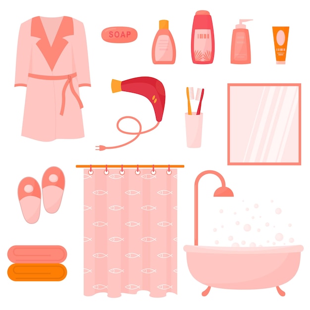 colección de accesorios de baño