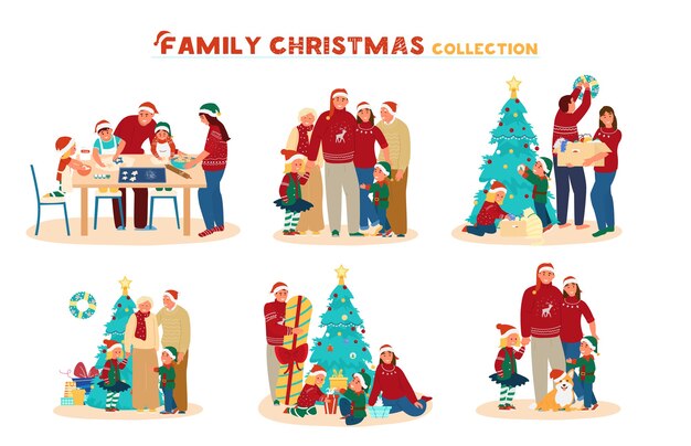 Colección de actividades familiares