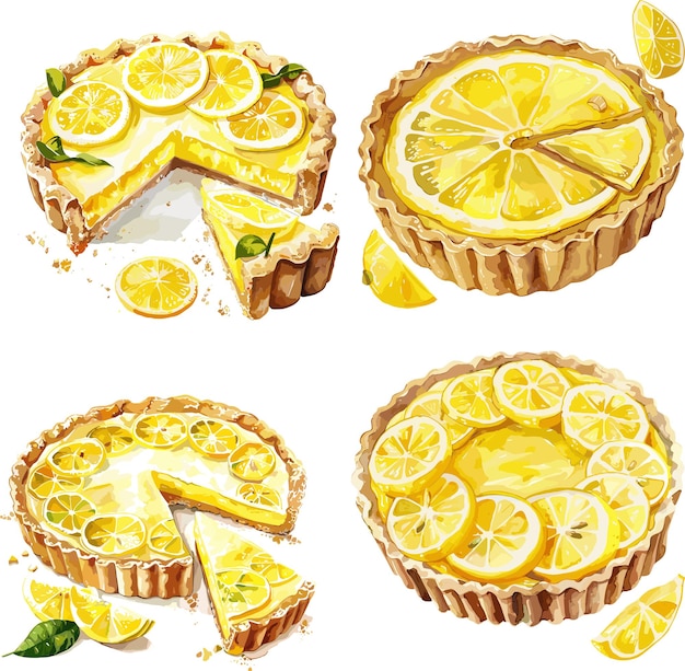 Colección de acuarelas tarte au citron