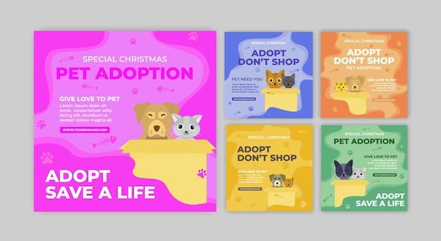 Vector colección adopta las patas de papá noel en las redes sociales