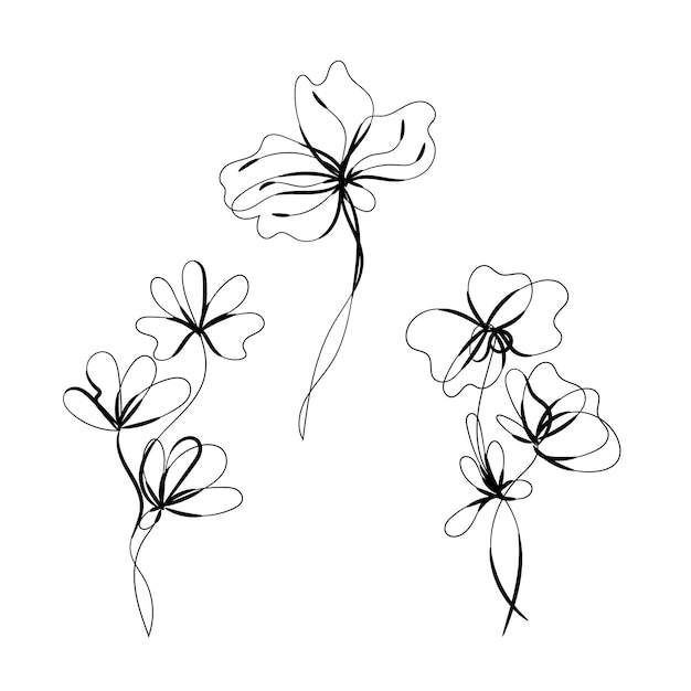 Colección de adornos florales