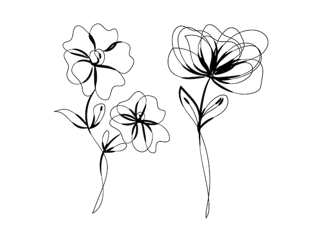 Colección de adornos florales