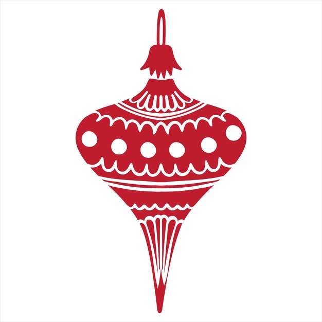 Colección de adornos navideños antiguos en rojo