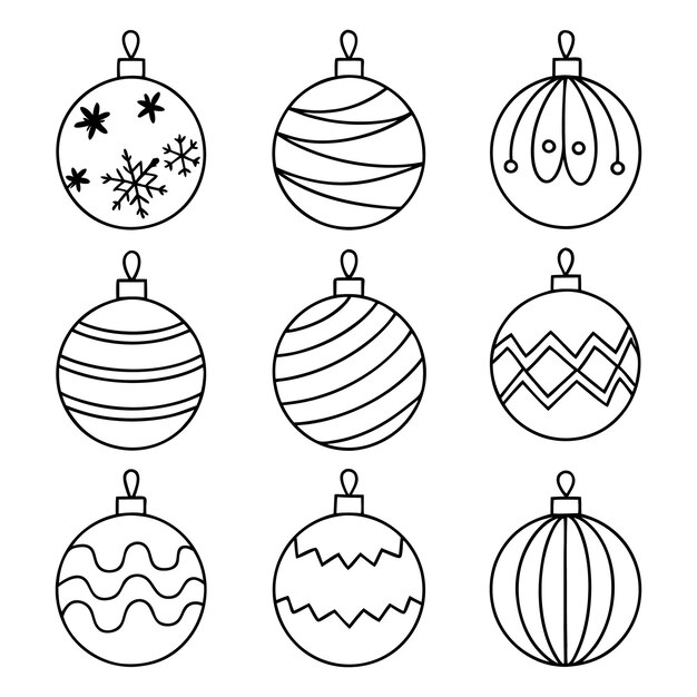 Colección de adornos navideños