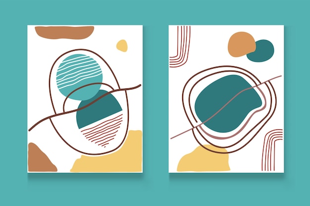 Colección de afiches minimalistas modernos Ilustración para Portadas Pancartas Folletos y Postales