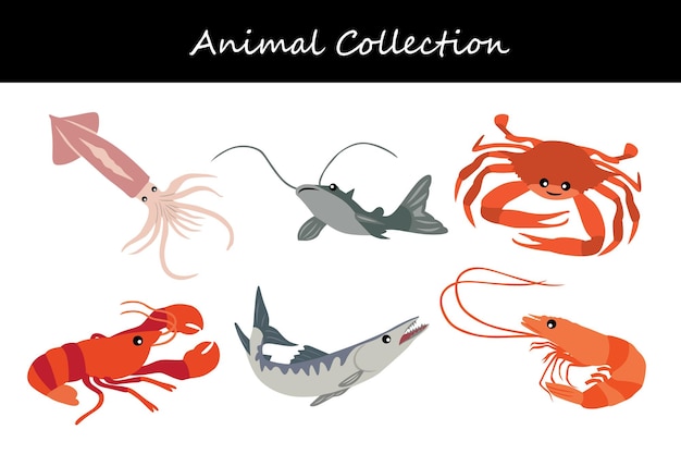 una colección de animales marinos, incluido uno de los artículos más populares