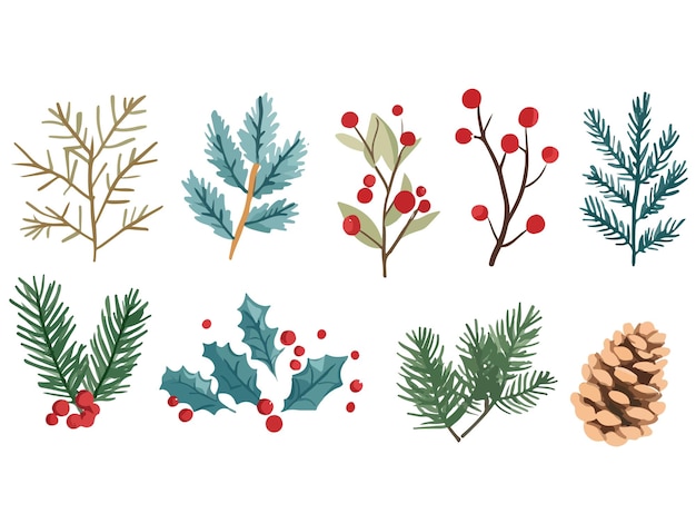 una colección de árboles de Navidad, incluido uno que tiene la palabra Navidad en él