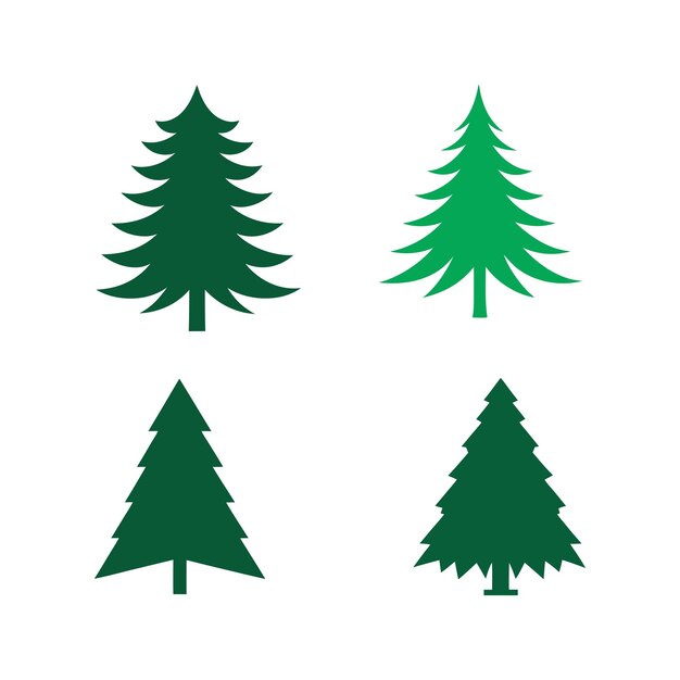 Colección de árboles de Navidad vectoriales