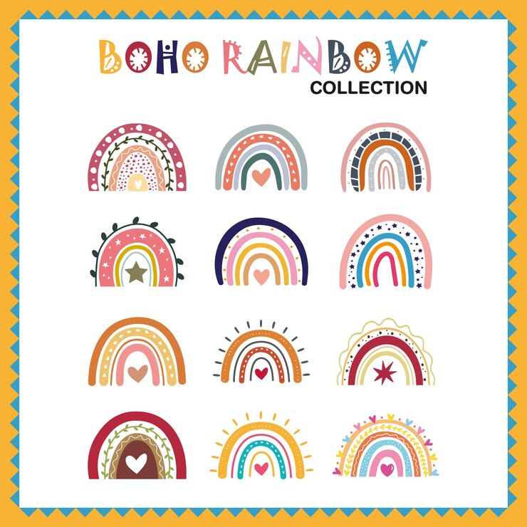 Colección de arco iris boho